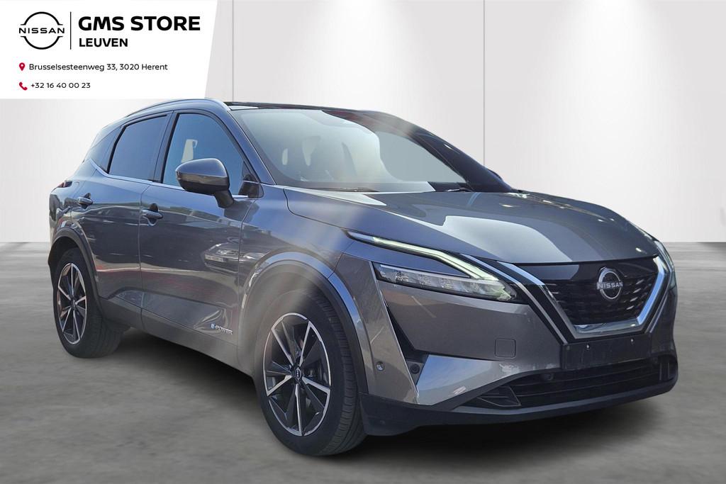 Nissan Qashqai Tekna Pano-Hybrid-Aut-360Cam-gps-carplay, Stof, Gebruikt, 750 kg, Bedrijf