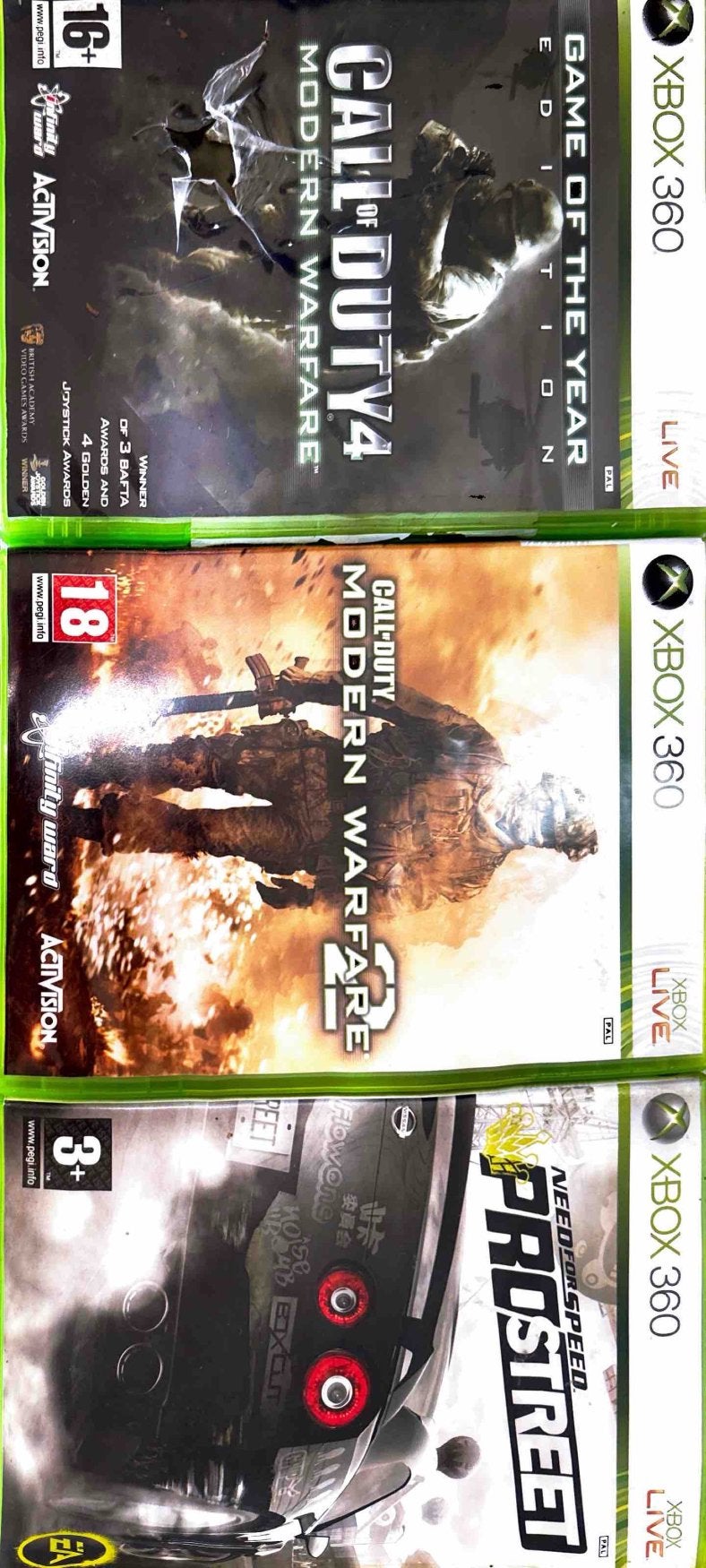 3 spelletjes voor 10euro, Games en Spelcomputers, Games | Xbox 360, Ophalen, Online, Gebruikt, Vechten
