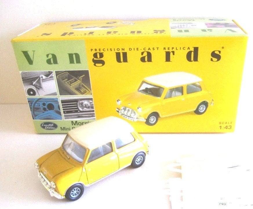 Austin Mini geel Vanguards VA02509., Hobby & Loisirs créatifs, Enlèvement ou Envoi, Comme neuf, Voiture, Vanguards
