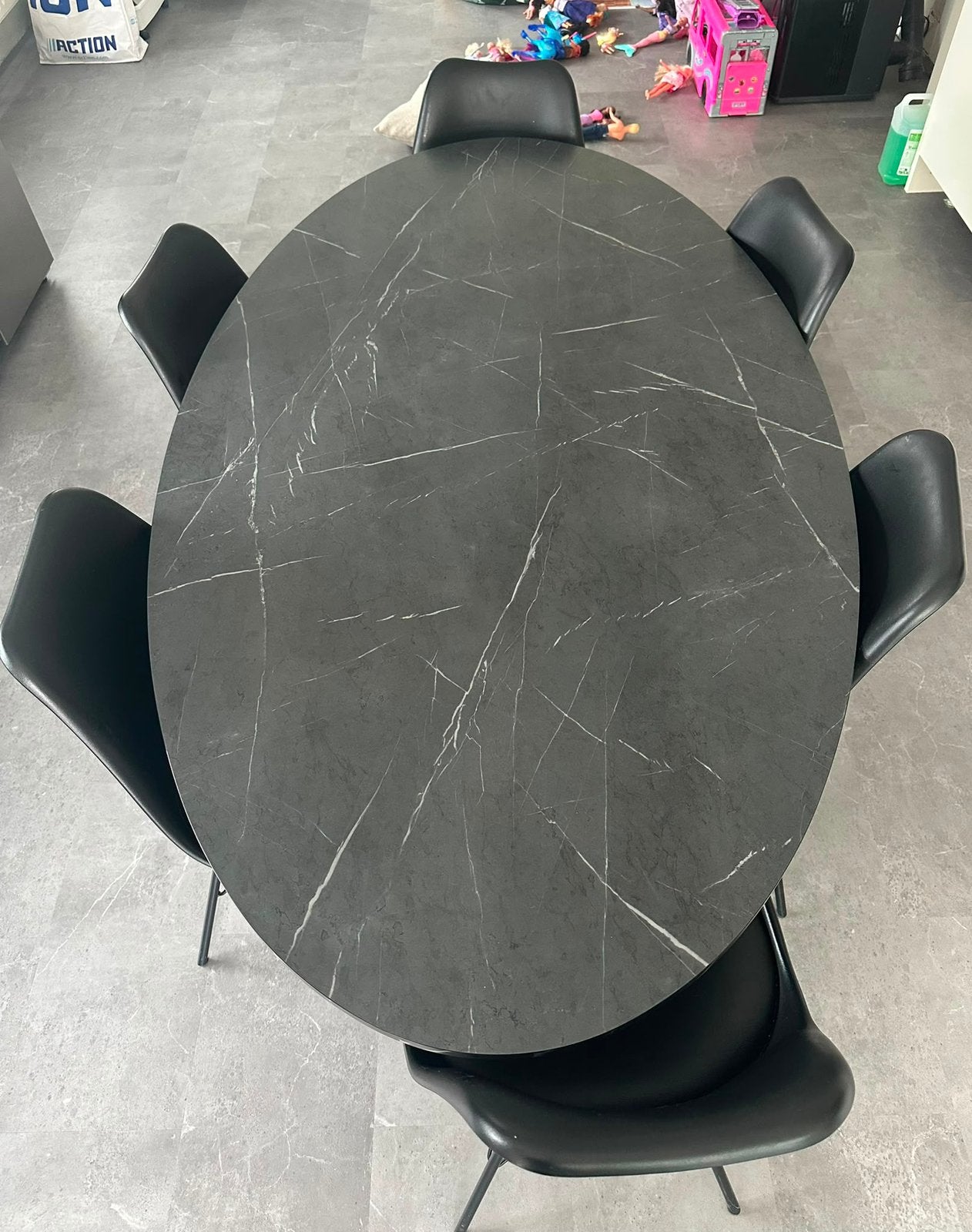 Eettafel + stoelen samen 250 euro, Maison & Meubles, Tables | Tables à manger, Enlèvement, Comme neuf