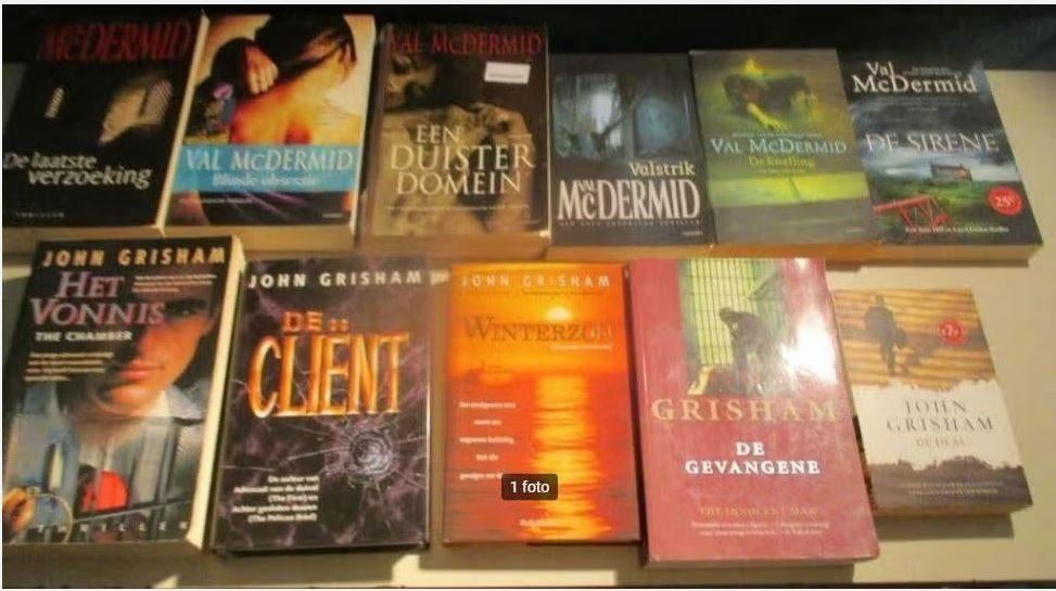 11 Thrillers van Val McDermid en John Grisham, Ophalen of Verzenden, Zo goed als nieuw