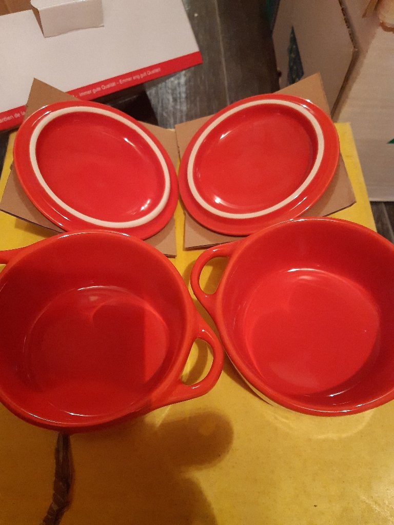Cassolettes rouges x2. Neuves, Huis en Inrichting, Ophalen, Overige materialen, Overige merken, Nieuw