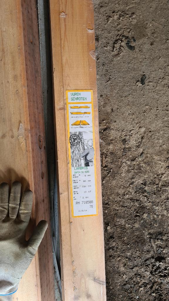 Vuren schroten, Doe-het-zelf en Bouw, Hout en Planken, Ophalen, Minder dan 25 mm, Zo goed als nieuw, Plank