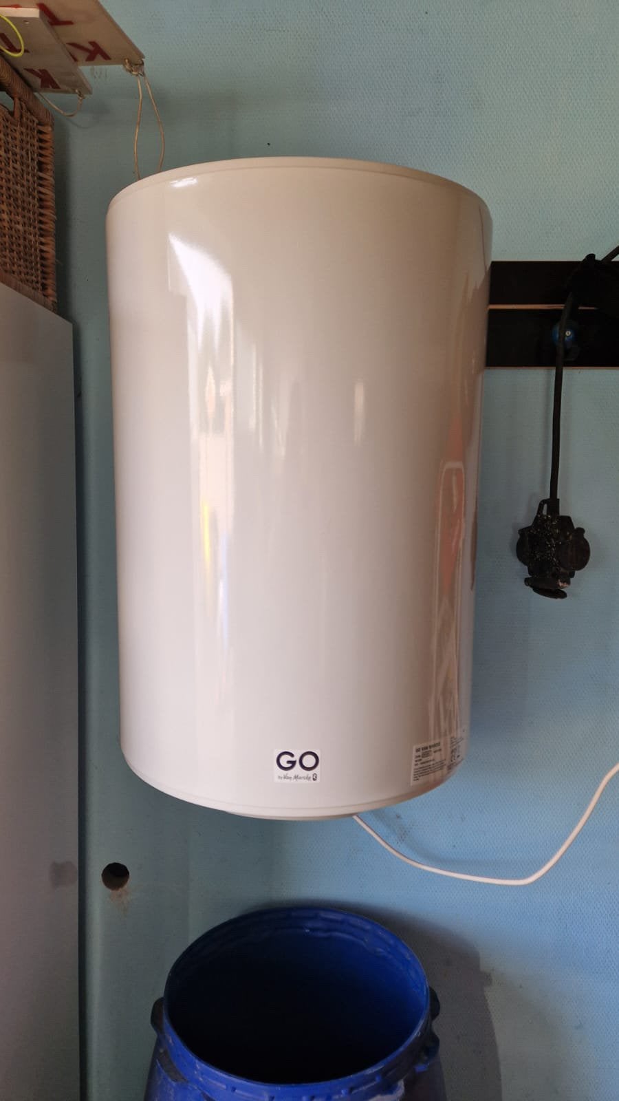 GO Van Marcke boiler 100L + veiligheidsgroep, Ophalen, Zo goed als nieuw, Boiler