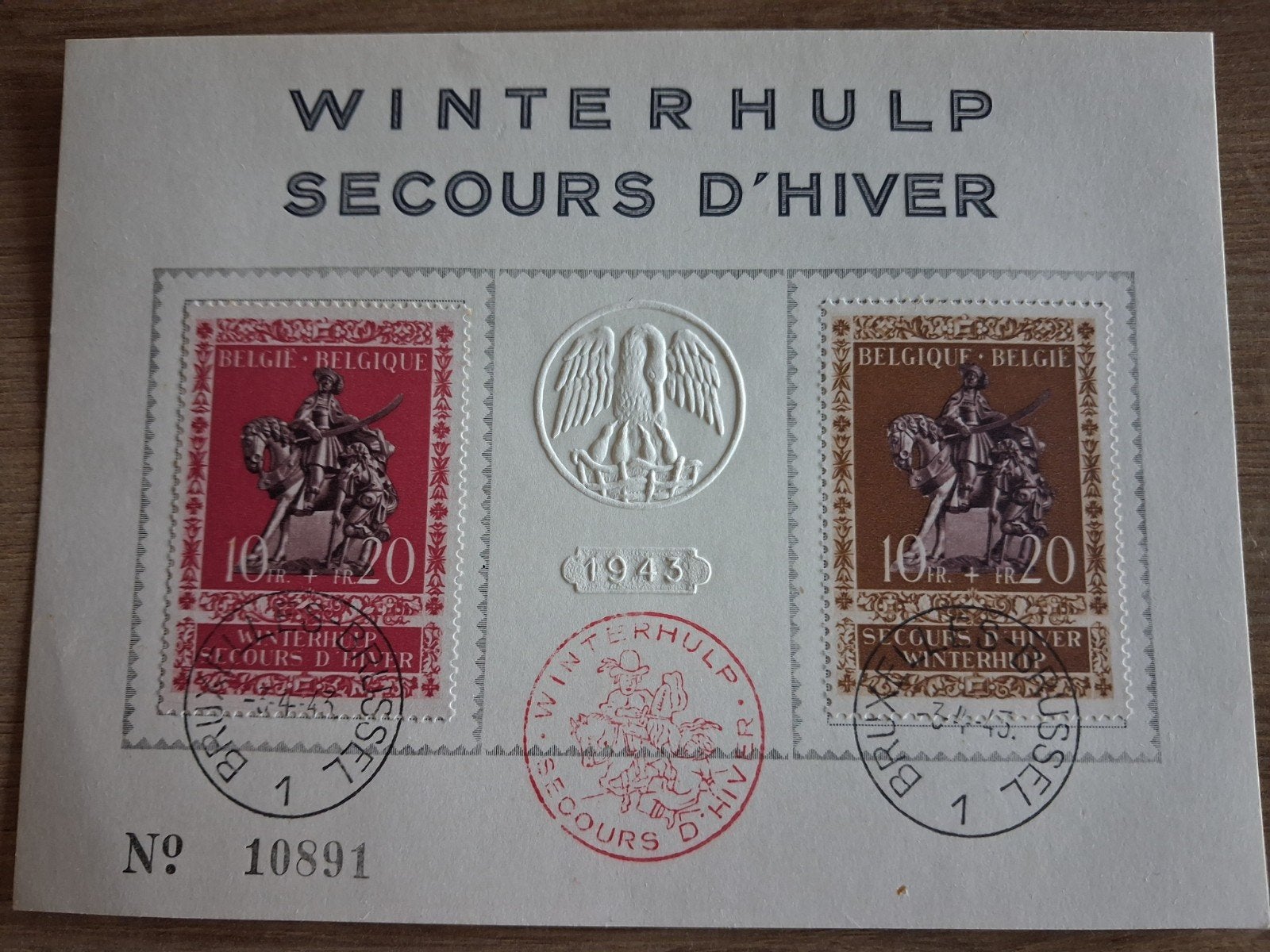 Secours d’hiver 1943 6ème  édition, Enlèvement ou Envoi, Autres périodes, Affranchi