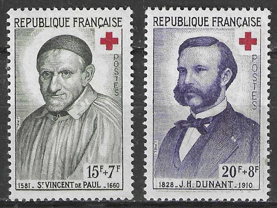 Frankrijk 1958 - Yvert 1187-1188 - Rode Kruis (PF), Postzegels en Munten, Verzenden, Postfris