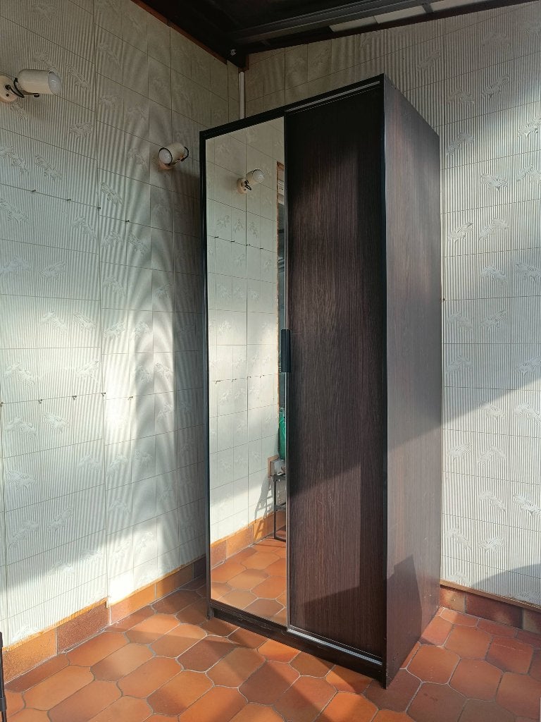 Kleerkast met spiegel, Huis en Inrichting, Ophalen, Gebruikt, 200 cm of meer, 50 tot 100 cm