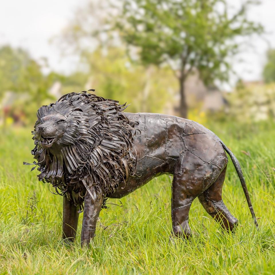 Lion en métal - statue en métal, Enlèvement ou Envoi