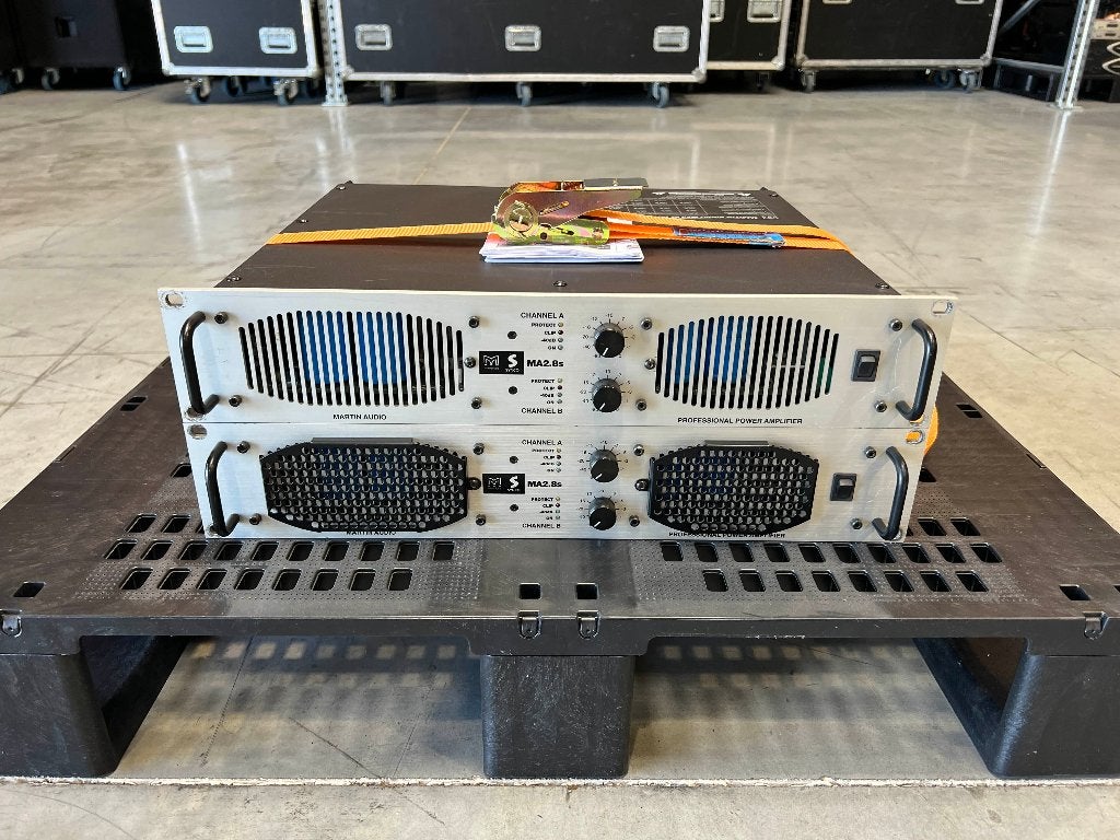 2x Martin Audio MA2.8s 2x1700W/2Ohm amplifier, Audio, Tv en Foto, Luidsprekerboxen, Ophalen of Verzenden, Gebruikt, 150 watt of meer
