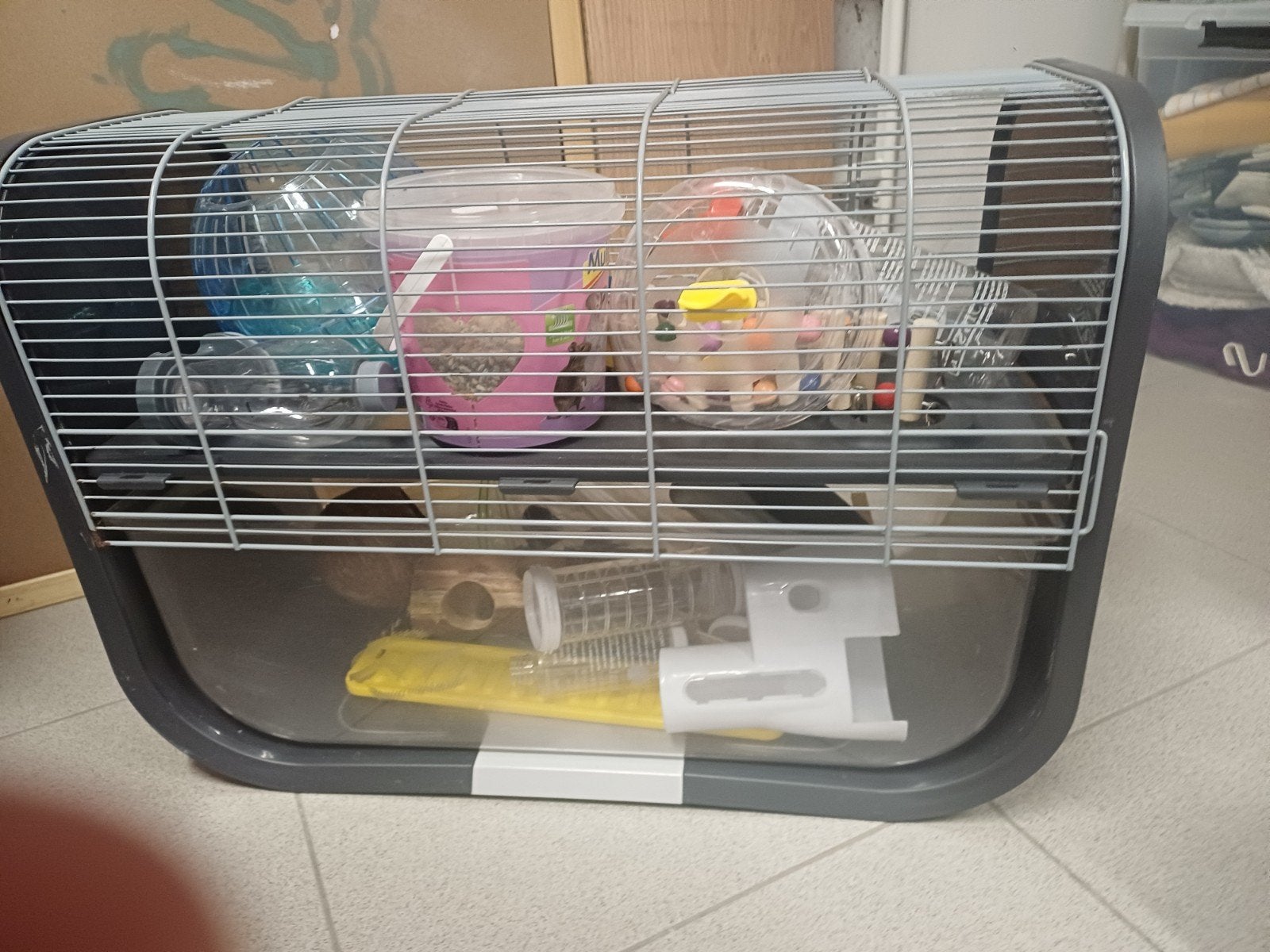 Hamsterkooi met veel toebehoren, Dieren en Toebehoren, Ophalen