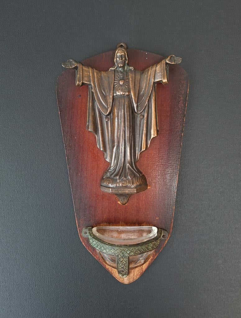 Années 1930 - Verre et bois - Art Déco, Enlèvement ou Envoi