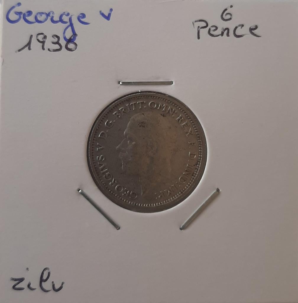 Angleterre George V 6 pence 1936 argent, Envoi, Argent