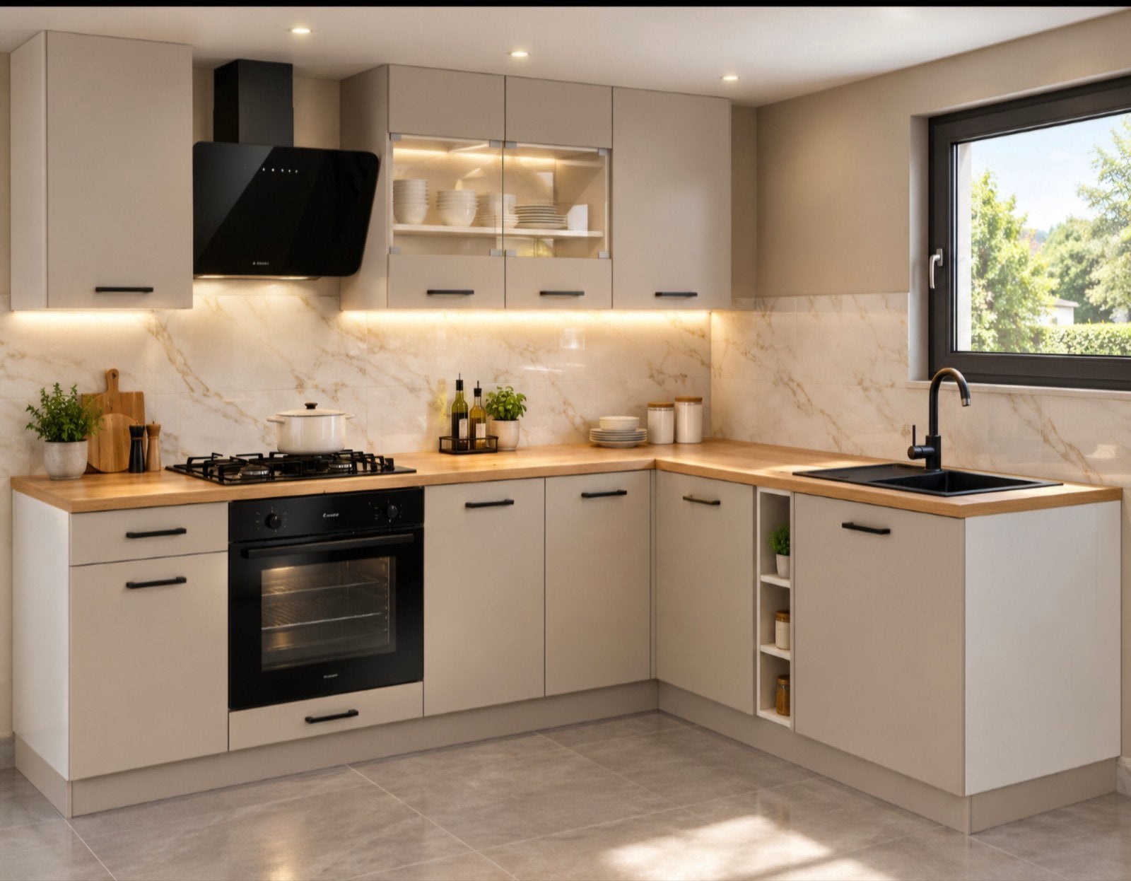 cuisine neuve angle, Envoi