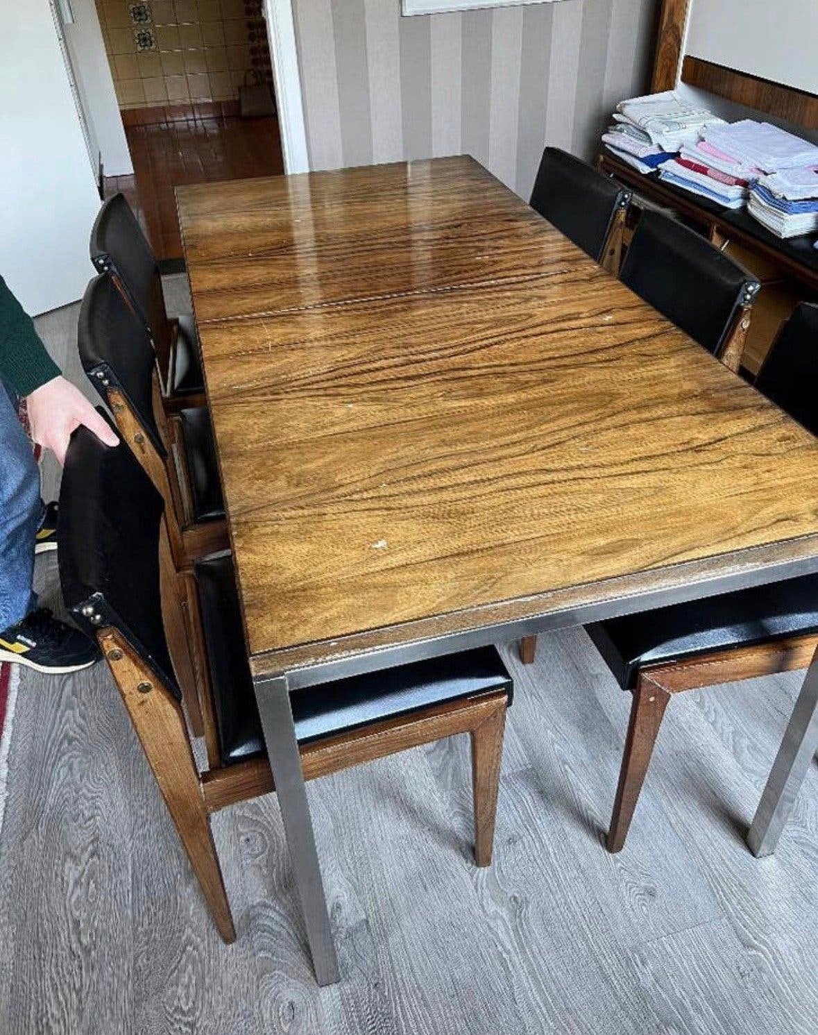 Antieke vintagetafel eettafel, Huis en Inrichting, Ophalen, Gebruikt