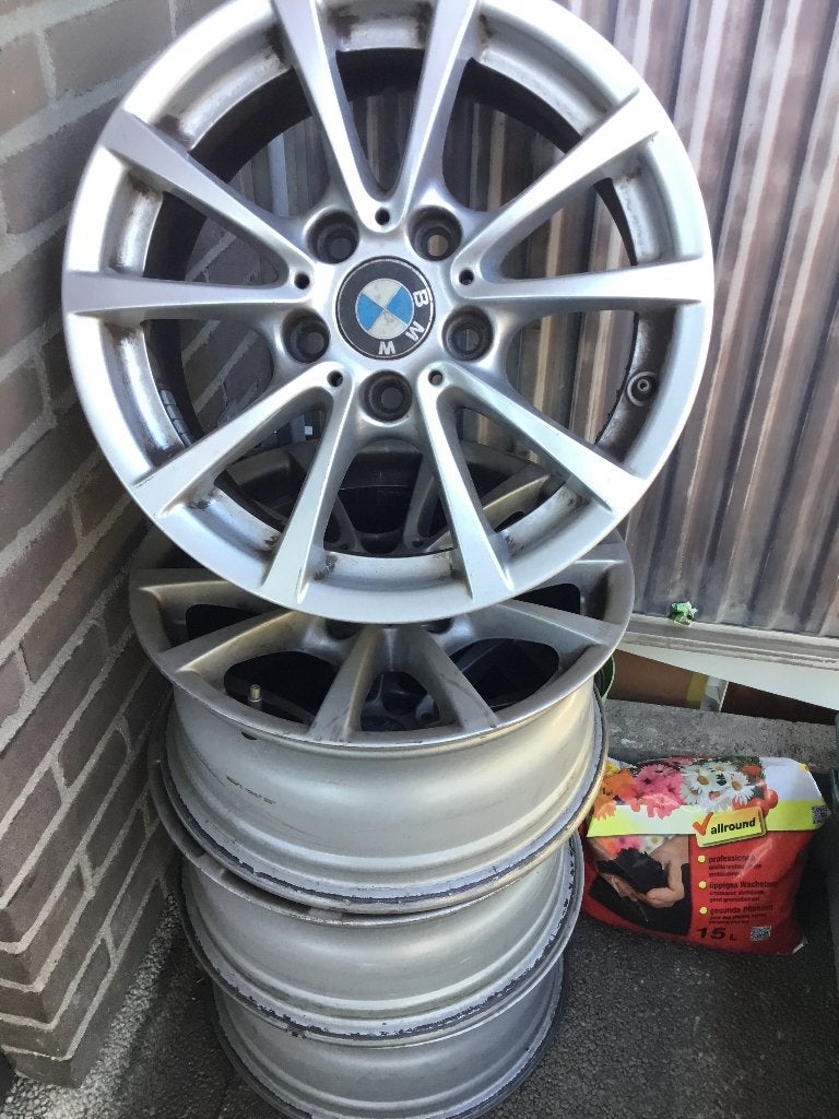 À vendre 4 jantes en aluminium pour BMW 3 (7Jx16), Enlèvement, Utilisé, Jante(s)