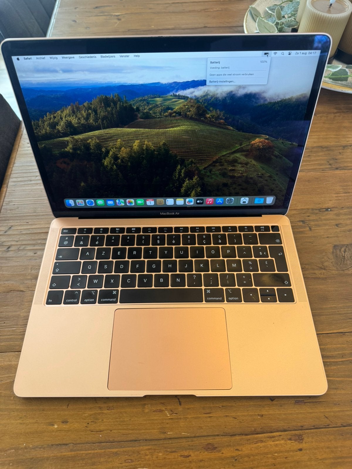 Macbook Air 2019 goud, Computers en Software, 8 GB, 13 inch, Ophalen of Verzenden, Zo goed als nieuw