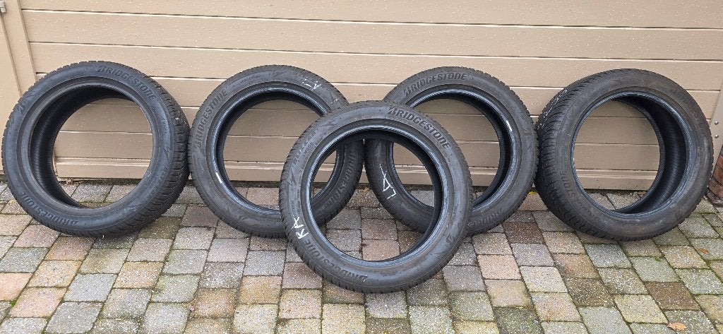 5 Bridgestone Blizzak winterbanden 225/50R18 99H 7mm profiel, Auto-onderdelen, Ophalen, 18 inch, Gebruikt, Winterbanden