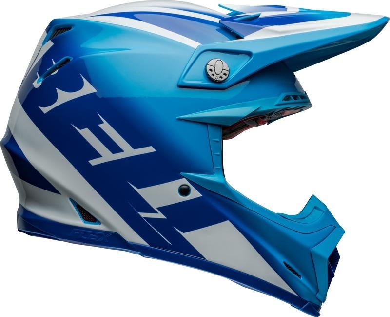 Casque BELL Moto-9S Flex - Rail Gloss Blue/White, Enlèvement ou Envoi, L
