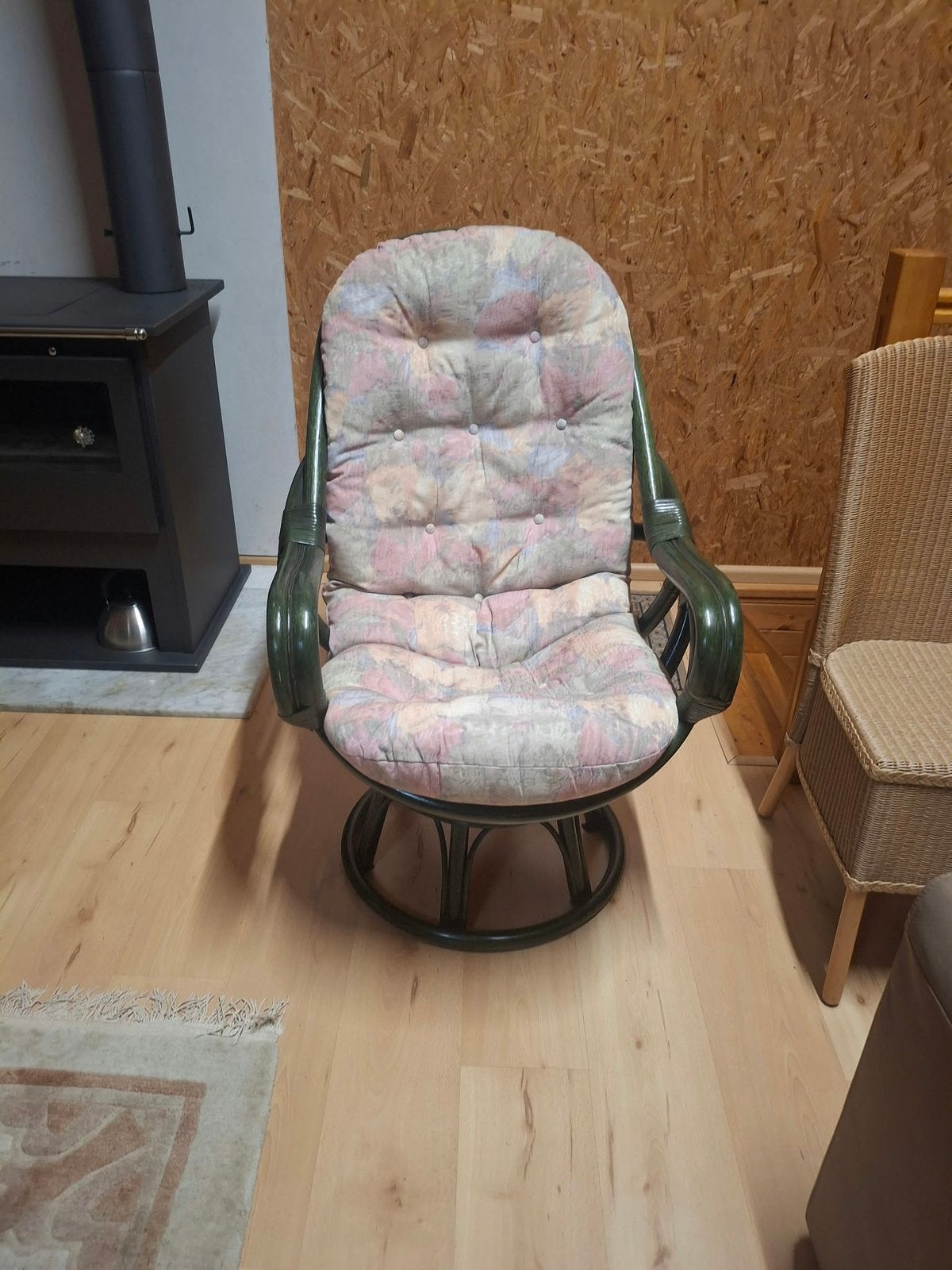 Rotan zeteltjes met salontafel en krukjes, Ophalen, Zo goed als nieuw