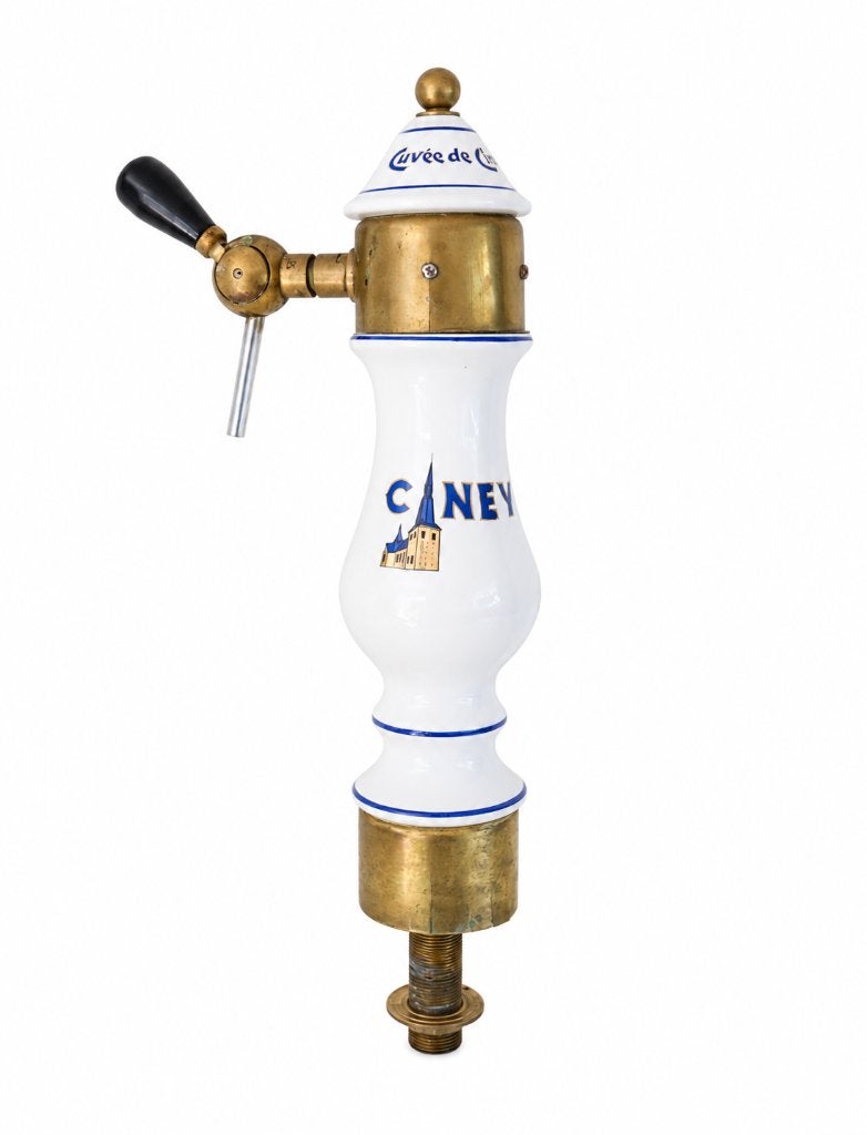 vintage porseleinen tapzuil Cuvée Ciney - Biertap Tapkraan, Verzamelen, Ophalen of Verzenden, Gebruikt