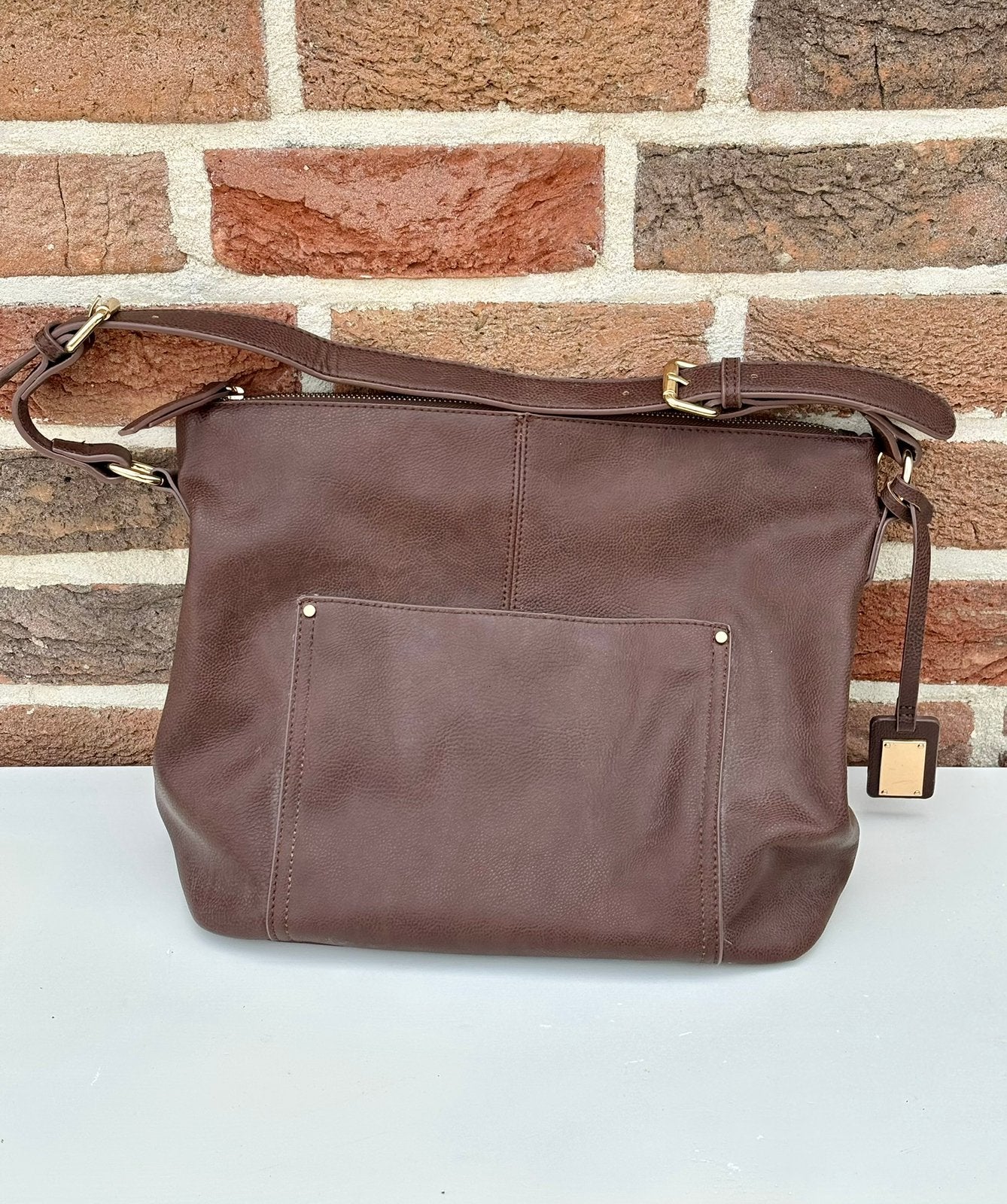 Handtas bruin leder nieuw, Ophalen of Verzenden, Zo goed als nieuw, Bruin