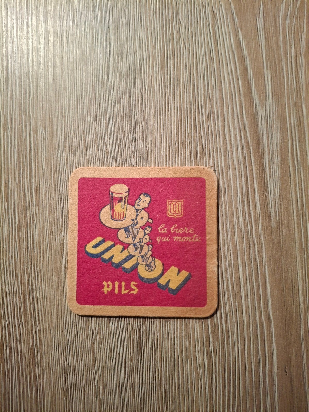 Oud bierviltje union jumet, Collections, Marques de bière, Enlèvement ou Envoi