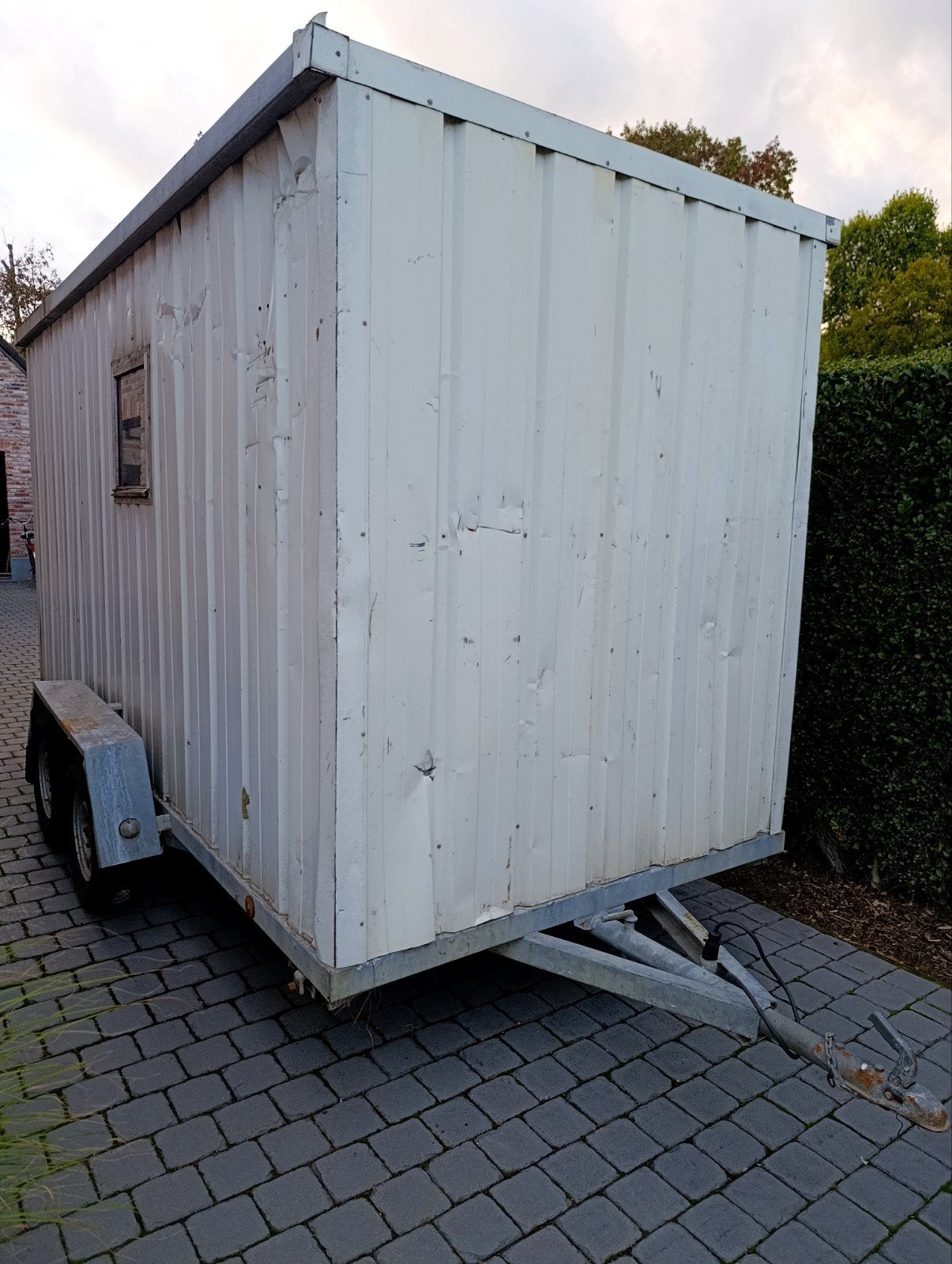 bouwkeet, schaftkeet, werfkeet met gewone trekhaak, Zakelijke goederen, Ophalen