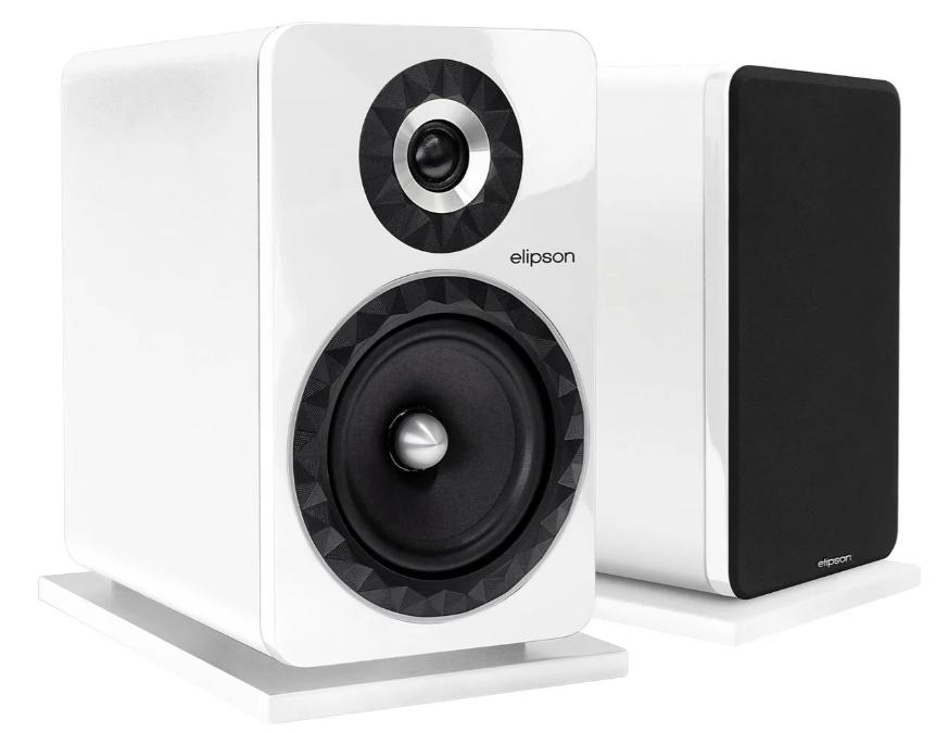 Paire d'enceintes Elipson Prestige Facet 8B – Blanc, Audio, Tv en Foto, Luidsprekerboxen, Nieuw, 60 tot 120 watt, Front, Rear of Stereo speakers