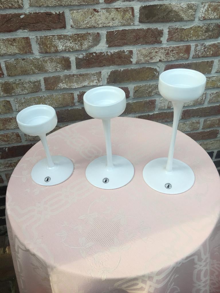 SET NIEUWE GROTE THEELICHTHOUDERS BLOMSTER IKEA, Overige materialen, Wit, Nieuw, Ophalen of Verzenden