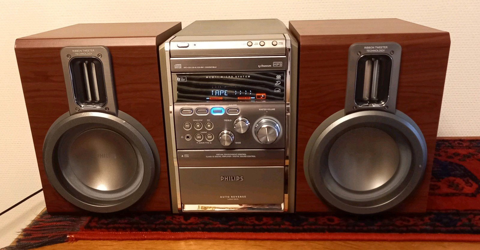 Philips mcm11  stereotoren met cd,  cassette en radio, Philips, Haut-parleurs, Micro chaîne, Enlèvement