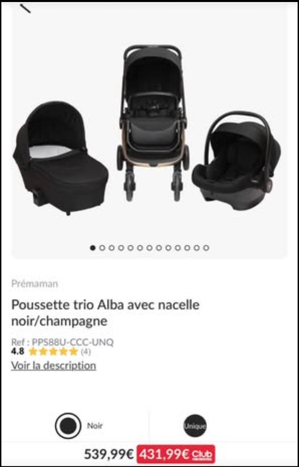 Poussette trio orchestra complète 150€, Enlèvement, Comme neuf, Poussette, Autres marques