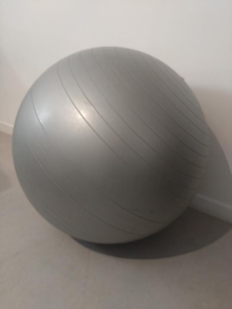 Fitnessbal Ø 65 cm - Gym bal - Yoga - Grijs, Enlèvement, Utilisé, Jambes, Balle de fitness