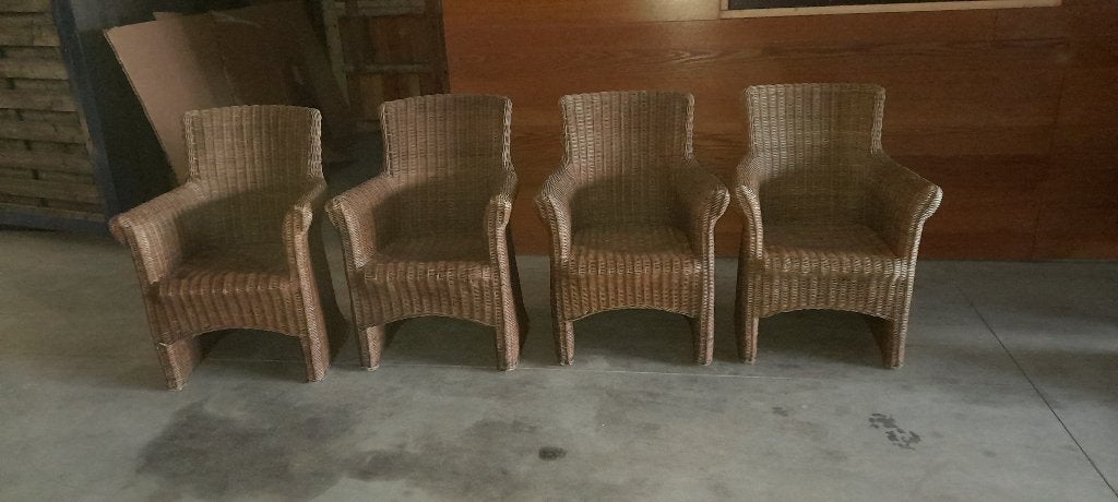 rieten zetels ( 2 sets ), Enlèvement, Utilisé, Rotin