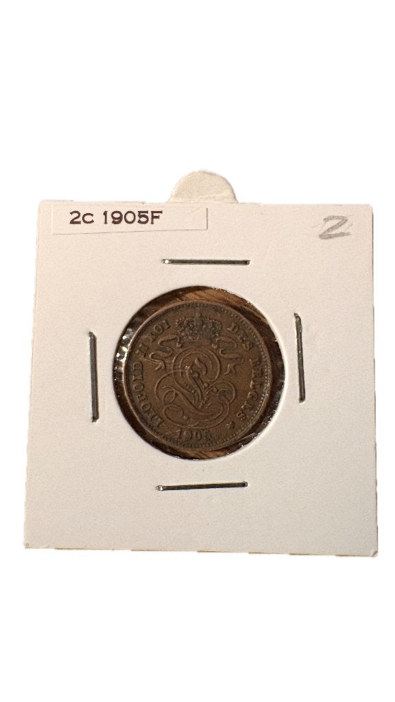 LEOPOLD II: 2 cent 1905F (3), Ophalen of Verzenden