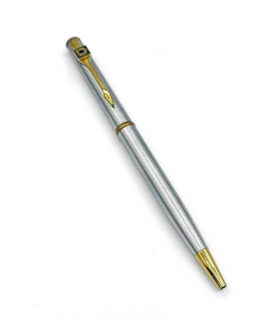 Parker / Vintage luxe balpen / RVS met gouden accenten, Verzamelen, Ophalen of Verzenden, Gebruikt, Balpen, Parker
