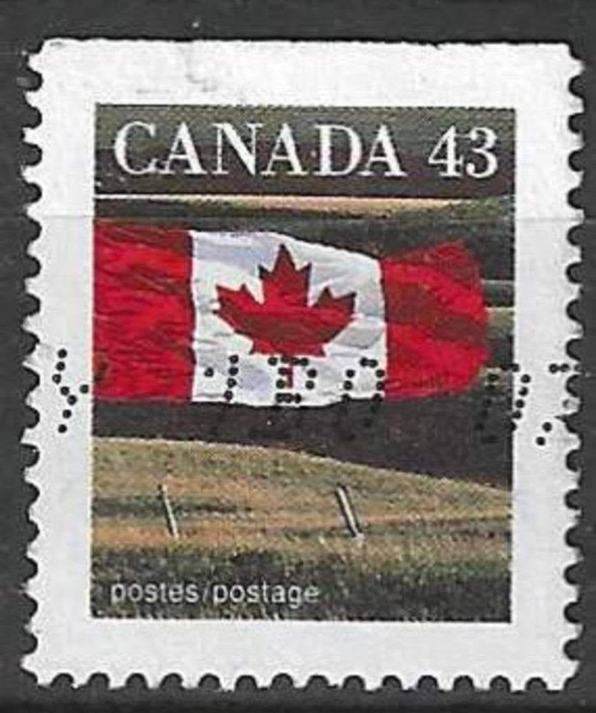 Canada 1992 - Yvert 1298a - Le drapeau canadien t la p (ST), Envoi, Affranchi