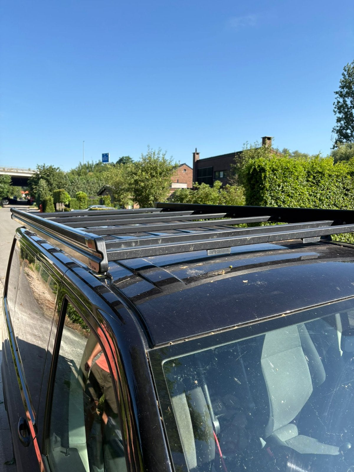 Zwart aluminium dakrek Q-Tech - roofrack-dakdrager-vw t5 t6, Enlèvement, Utilisé