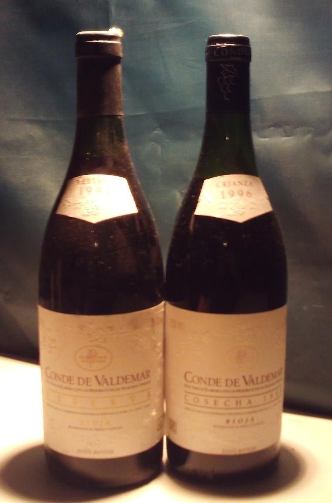 2x Rioja espagnole - Conde de Valdemar - 1991 et 1996, Enlèvement ou Envoi, Pleine, Comme neuf, Vin rouge