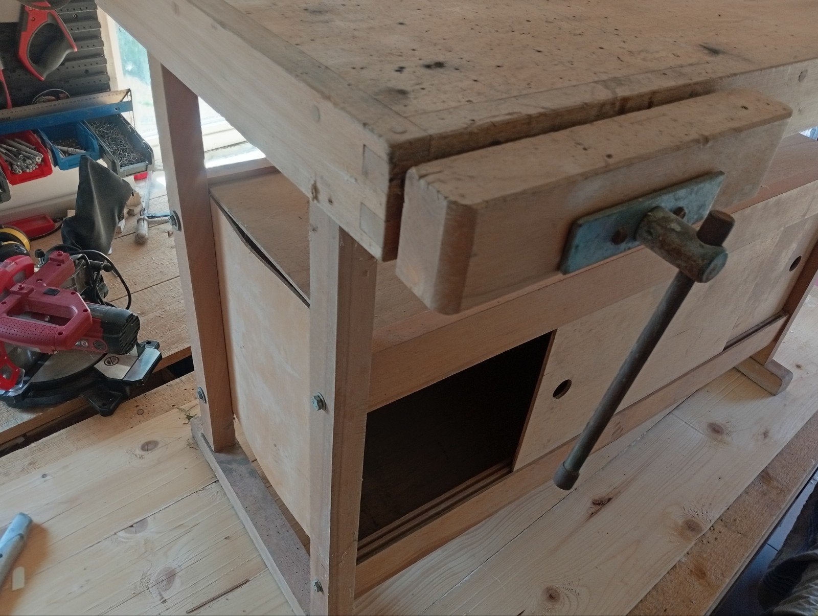 Werkbank, Enlèvement, Utilisé, 70 à 120 cm, Étau