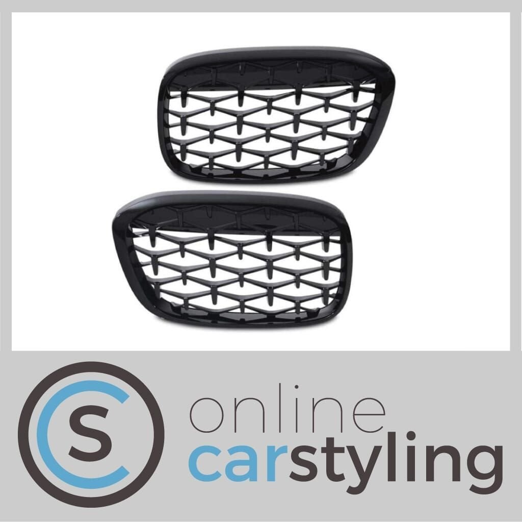 Grill Nieren Set BMW X1 F48 Diamant Style Glossy Black, -, -, Nieuw, Ophalen of Verzenden