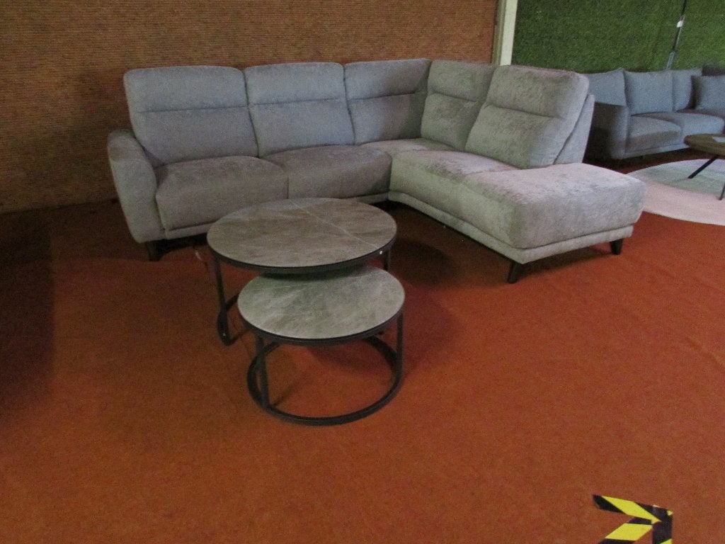 Nieuw stoffen hoeksalon met 1 elektrische relax 1995 euro., Huis en Inrichting, Ophalen, Nieuw, Stof