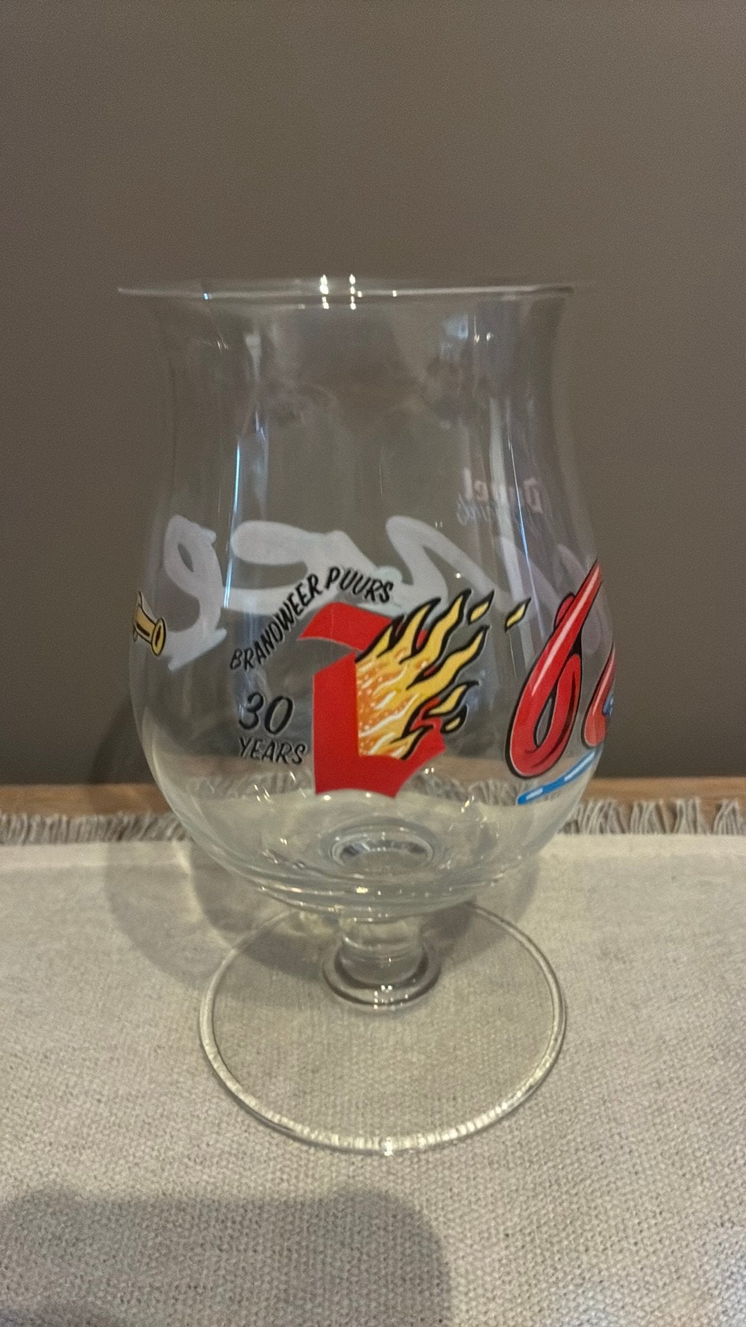 Duvel glas - brandweer Puurs 30 jaar, Ophalen of Verzenden, Nieuw, Glas of Glazen, Duvel