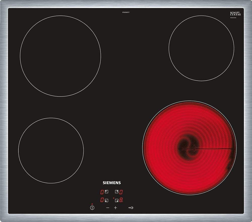 Table de cuisson vitrocéramique (Ceran) Siemens, Electroménager, Enlèvement, Utilisé, Électrique, 4 zones de cuisson