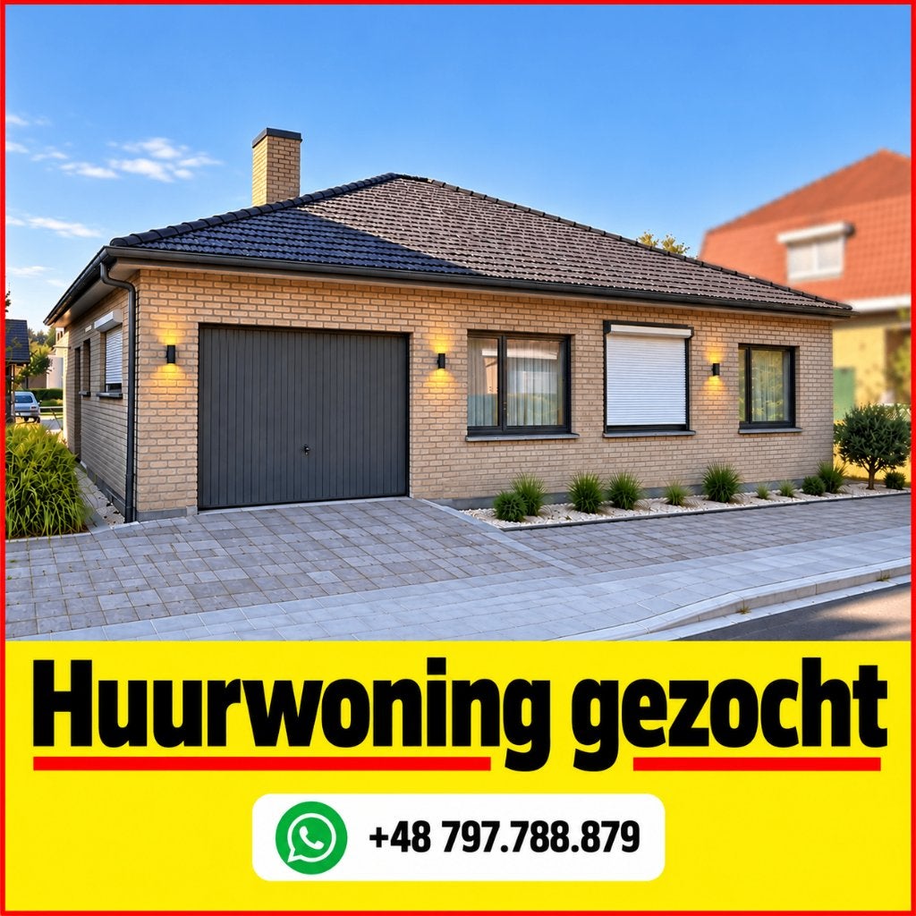 Huurwoning Gezocht, regio: Gent +30km
