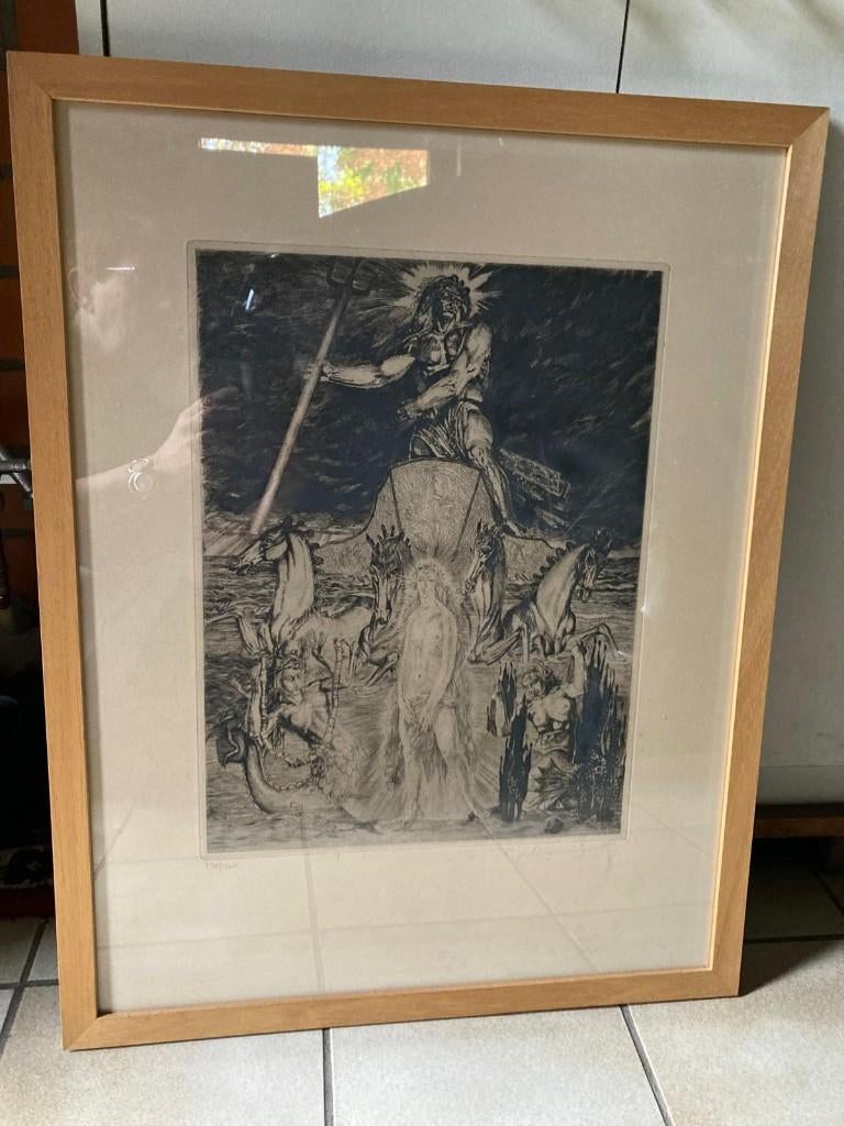 pentekening, Antiek en Kunst, Ophalen