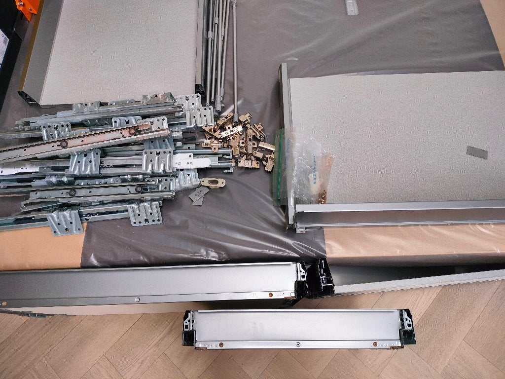 Hettich softclose lades + scharnieren, Ophalen, Gebruikt, 50 tot 100 cm, Minder dan 100 cm