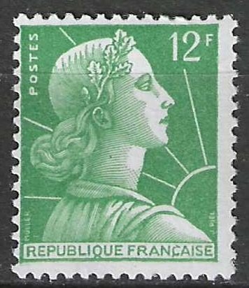 Frankrijk 1955/1956 - Yvert 1010 - Marianne de Muller (PF), Verzenden, Postfris