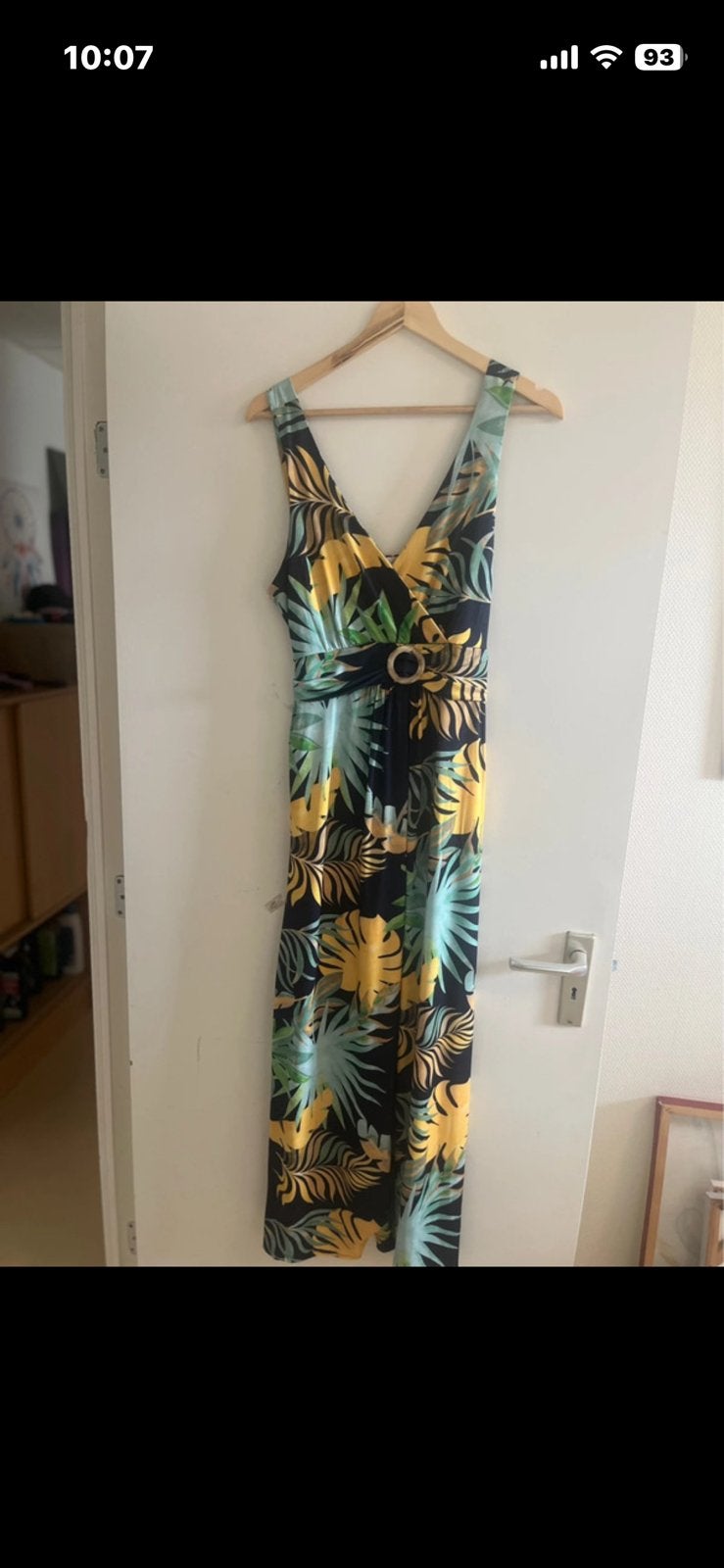 robe a fleur, Kleding | Dames, Jumpsuits, Ophalen of Verzenden, Zo goed als nieuw, Maat 42/44 (L), Geel