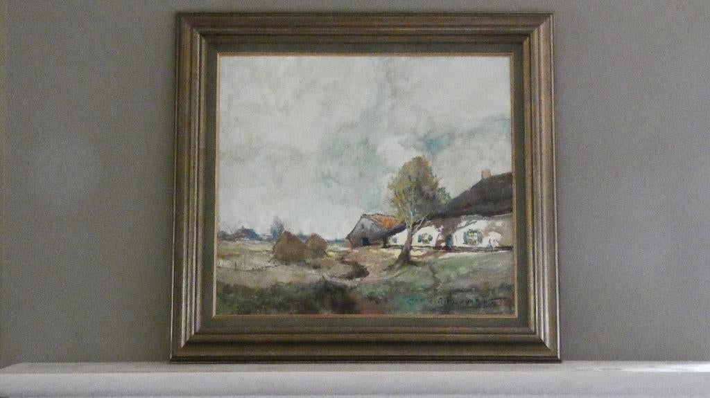 Boerderij  van H.J. Pauwels op doek, Antiek en Kunst, Kunst | Schilderijen | Klassiek, Ophalen