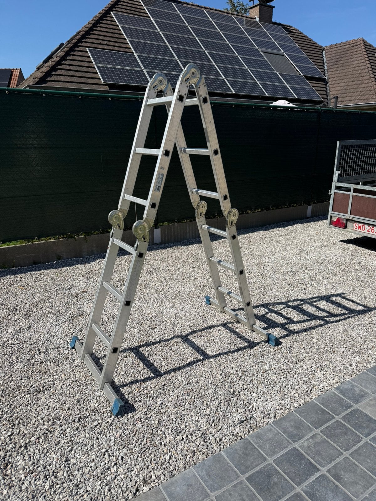 Ladder-plooiladder, Doe-het-zelf en Bouw, Ladders en Trappen, Ophalen, Zo goed als nieuw, Ladder